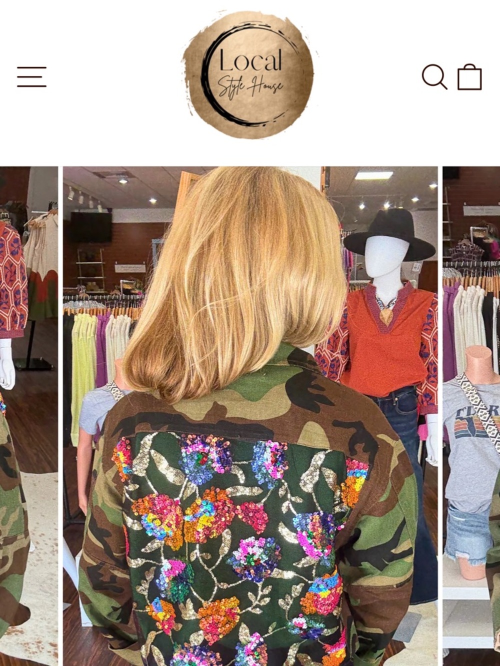 CAMO JACKET WITH SEQUIN DETAIL- 1XL- NWT - Picture 6 of 7